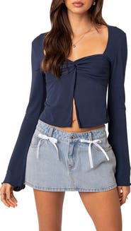 EDIKTED Maxine Twist Split Front Top