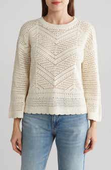 BY DESIGN Eliana Openwork Sweater