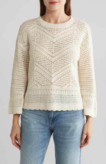 BY DESIGN Eliana Openwork Sweater