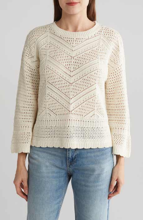 BY DESIGN Eliana Openwork Sweater