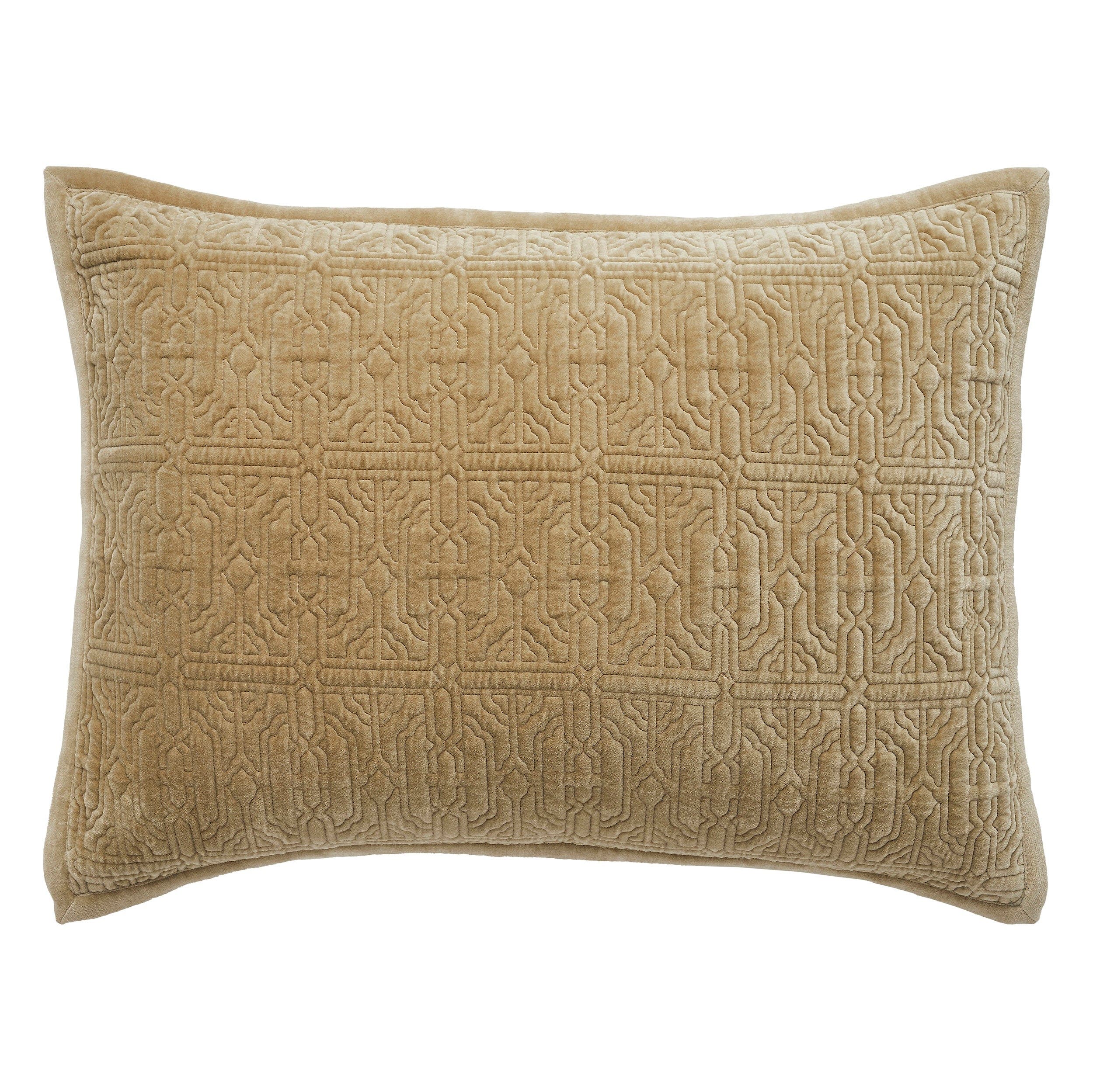 Orchids Lux Home Duke Geometric Cotton Velvet Quilt Sham | Nordstrom