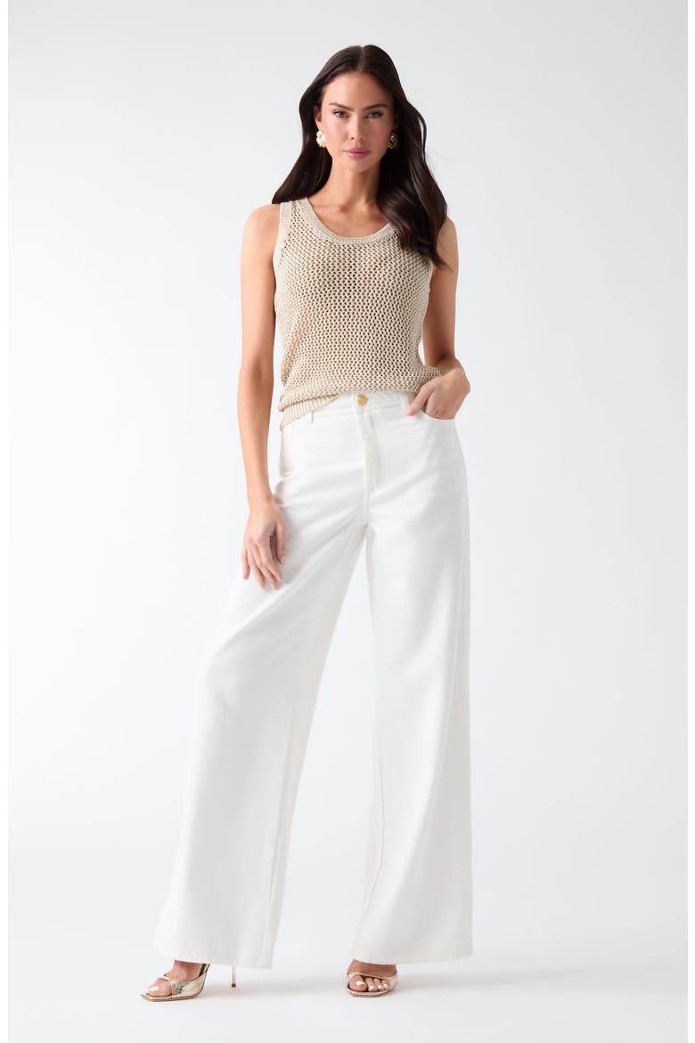 Najat Open Knit Sleeveless Sweater, Alternate, color, CREAMY GOLD MULTI