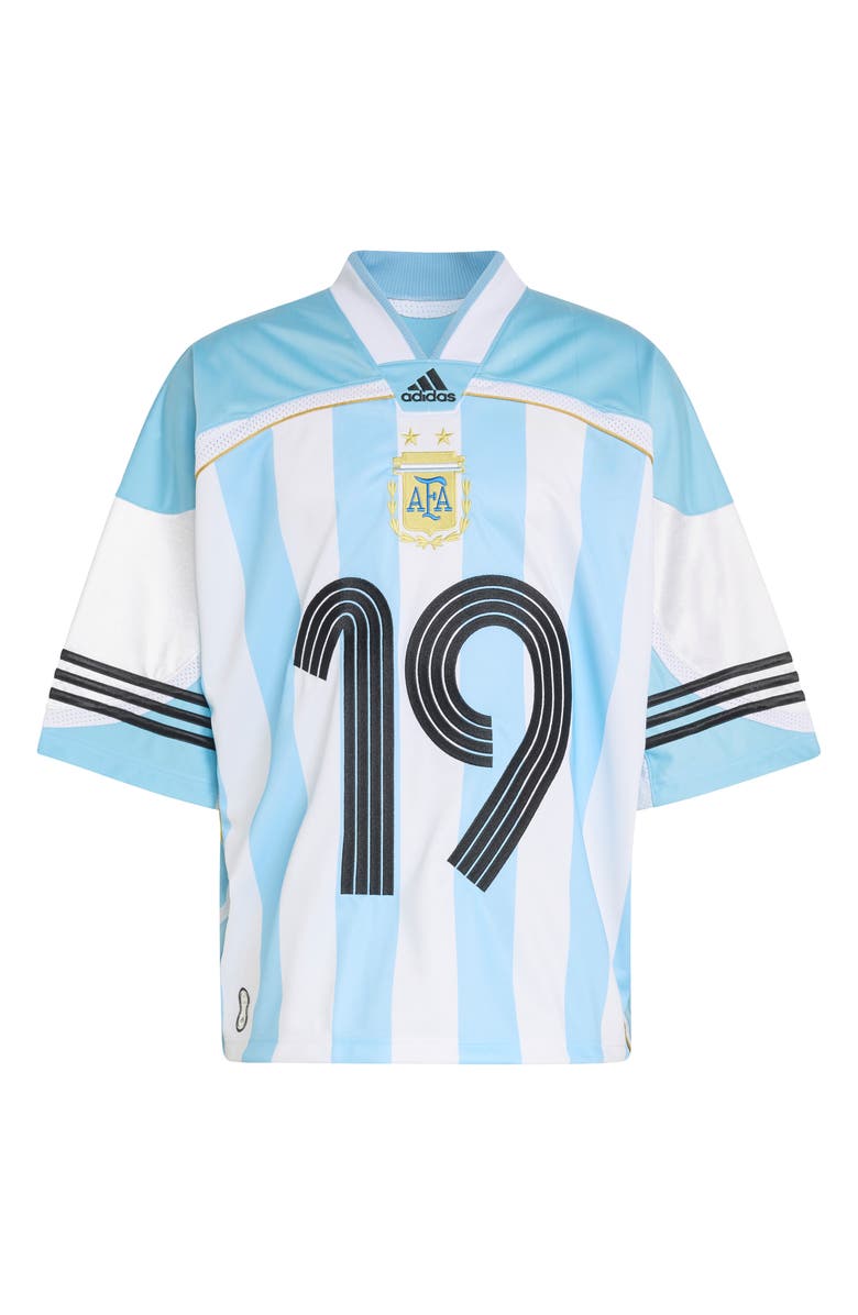 adidas AFA Argentina Oversize Jersey, Alternate, color, Clear Blue/White/Black