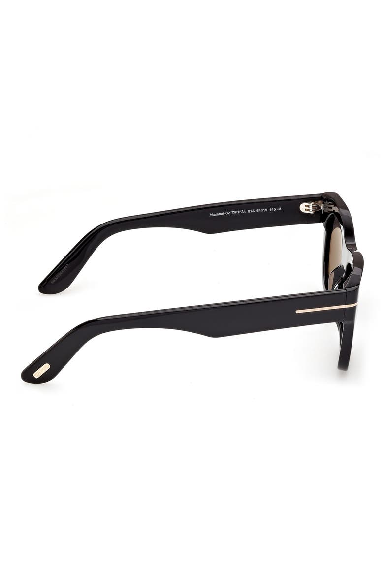 54mm Square Sunglasses, Alternate, color, SHINY BLACK / SMOKE
