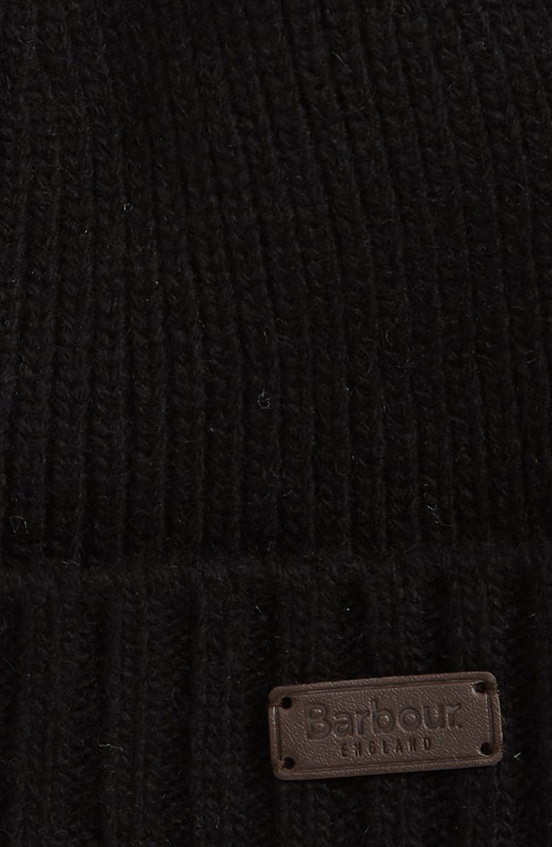 Barbour Carlton Wool Blend Beanie, Alternate, color, Black