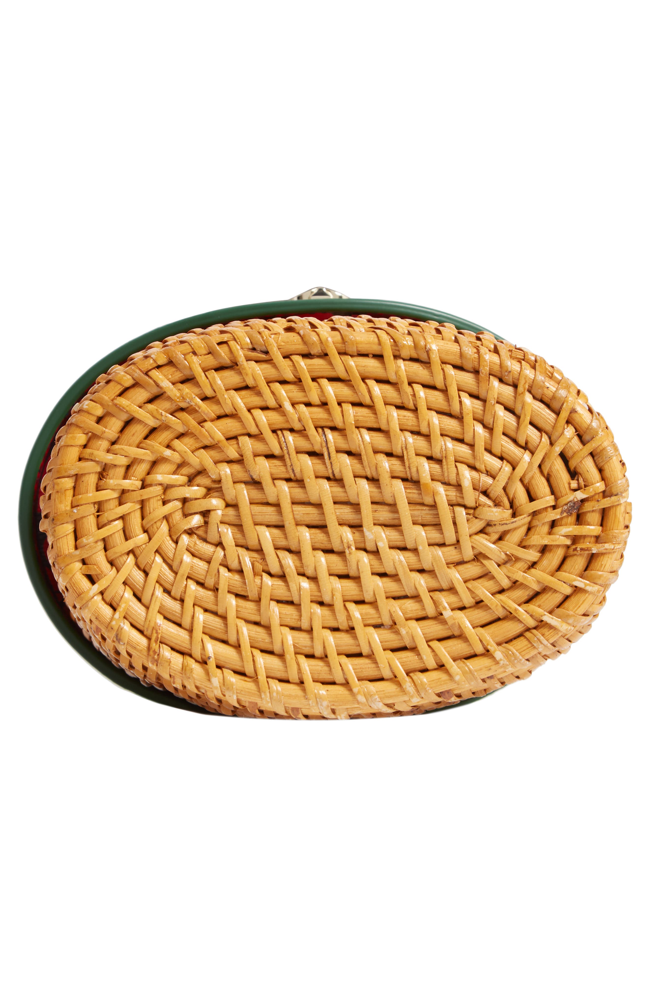 Kate Spade New York mini rose rattan bucket bag, Alternate, color, 