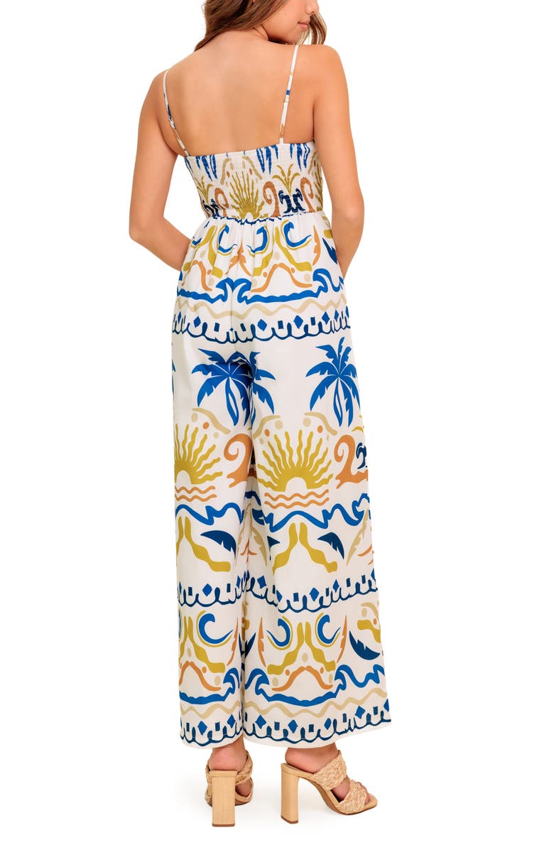 FLYING TOMATO Tie Front Jumpsuit, Alternate, color, 