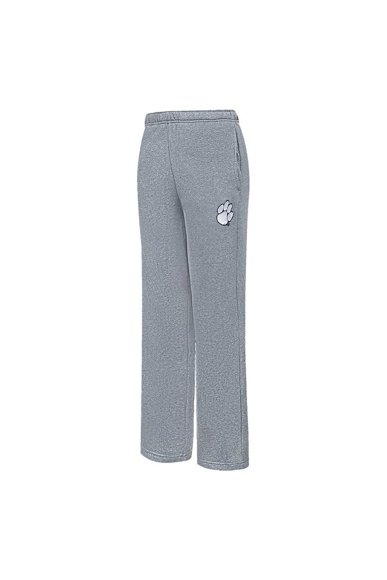 Women's Pro Standard Heather Charcoal Clemson Tigers Tonal Neutral Relaxed Fit Fleece Sweatpants, Alternate, color, Heather Charcoal