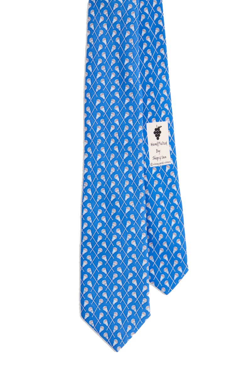Kids' Lacrosse Silk Tie, Main, color, TIDE BLUE