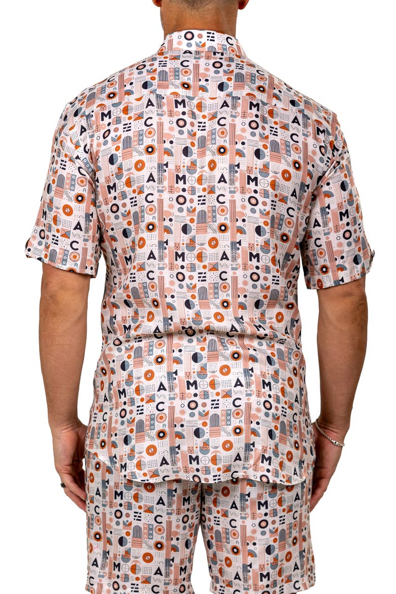 Galileo Marthy Short Sleeve Button-Up Shirt, Alternate, color, PINK
