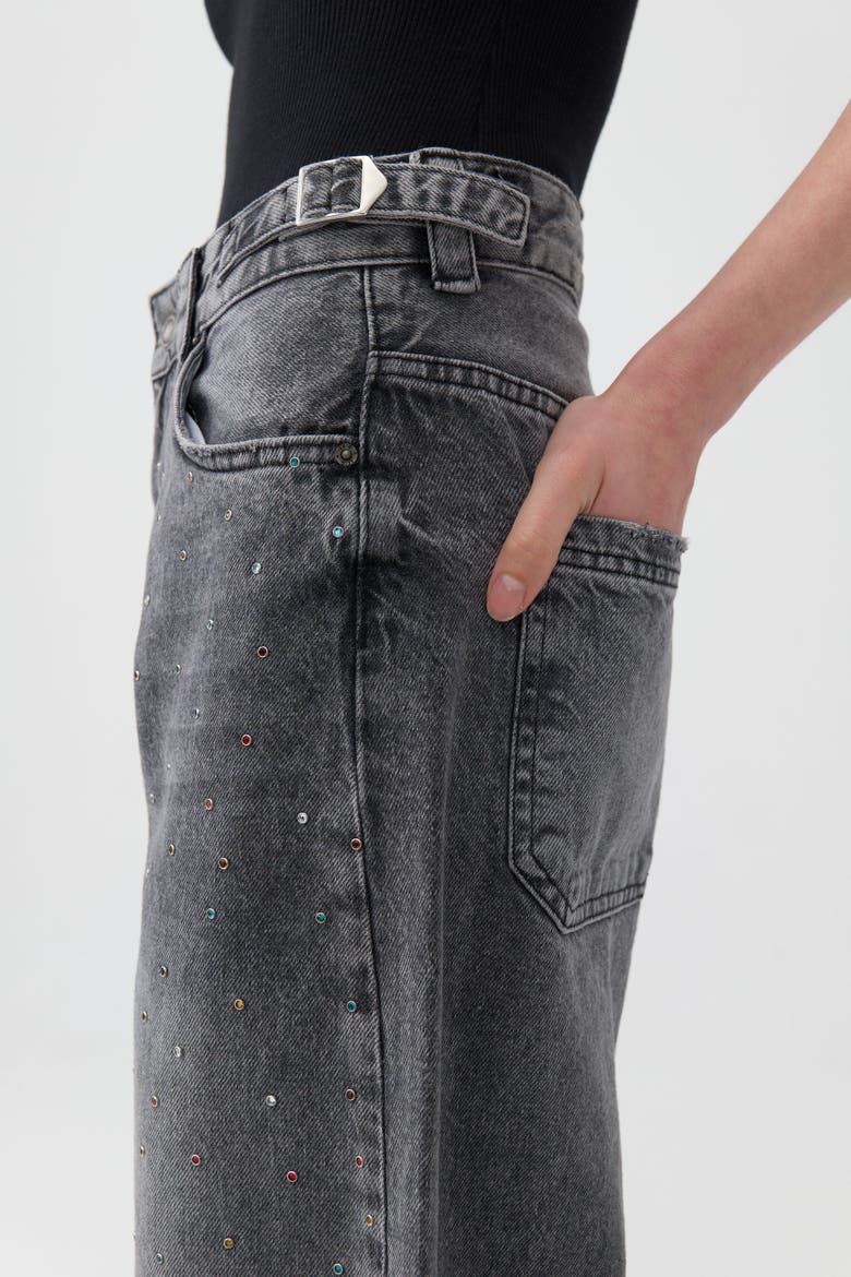 High Waisted Balloon Jeans, Alternate, color, Charcoal Anthracite