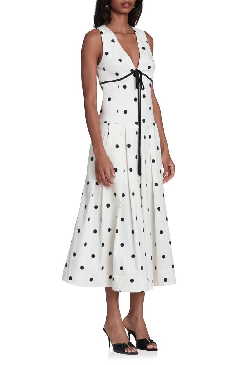 Avec Les Filles Dot Sleeveless Maxi Dress, Alternate, color, Brushed Polka Dot