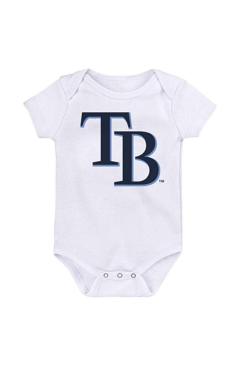 Outerstuff Newborn & Infant Light Blue/Navy/White Tampa Bay Rays Minor League Player Three-Pack Bodysuit Set, Alternate, color, Light Blue
