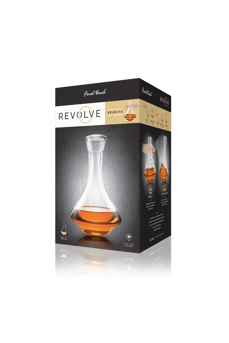 Revolve - Revolving Spirits Decanter with Stopper, Alternate, color, Clear