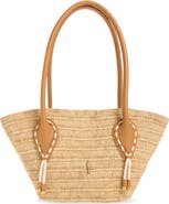 Christian Louboutin Mini Woven Raffia Basket Tote