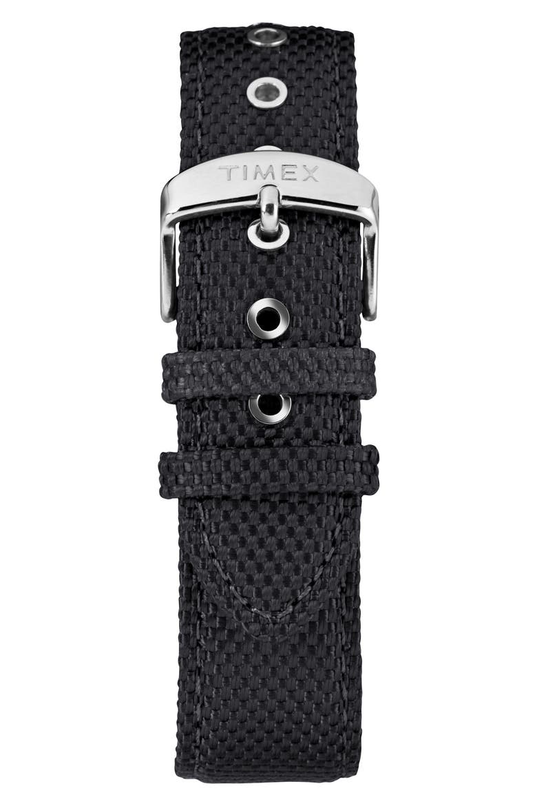 Fairfield Leather Strap Watch, 41mm, Alternate, color, BLACK