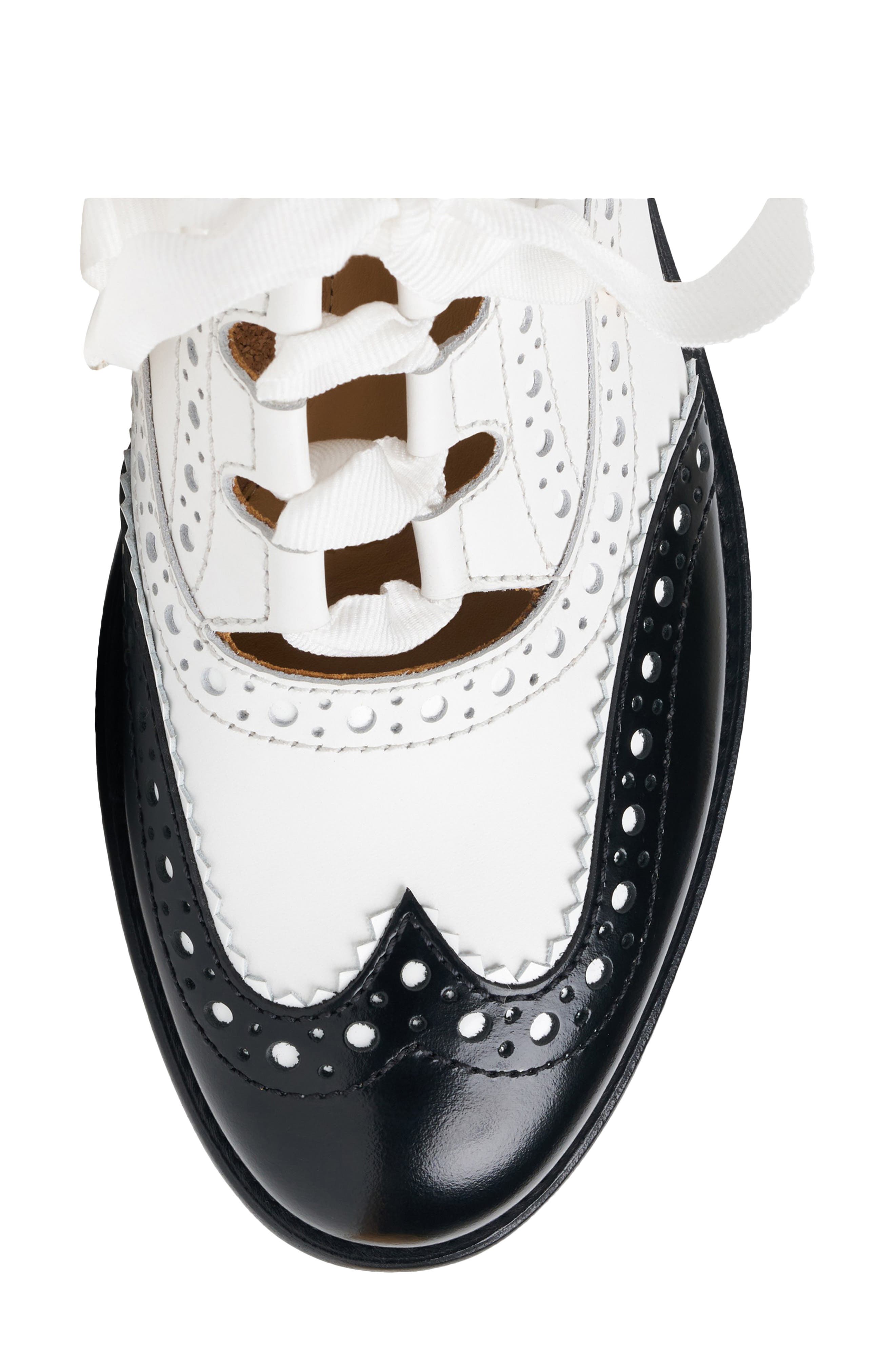 THE OFFICE OF US Ms. Lyndie Wingtip Oxford, Alternate, color, Black/ White