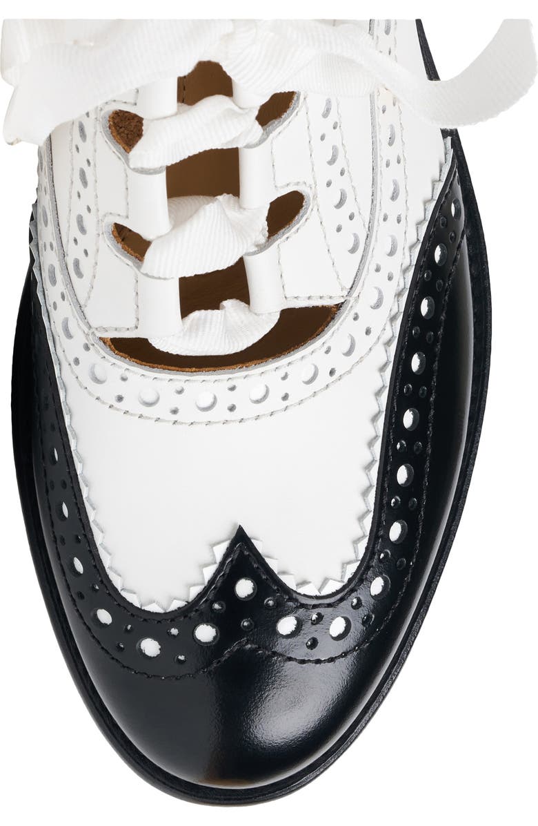 THE OFFICE OF US Ms. Lyndie Wingtip Oxford, Alternate, color, Black/ White