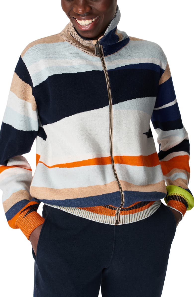 Sweaty Betty Terrain Full Zip Jacquard Sweater, Main, color, 