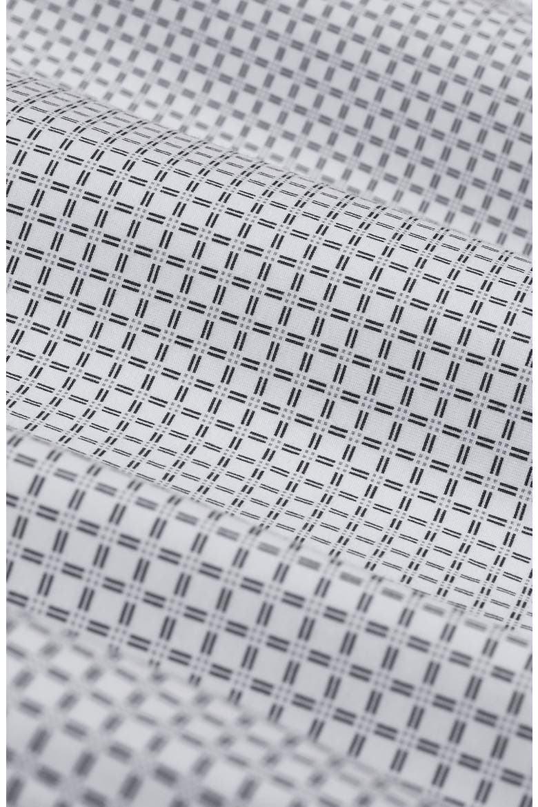 Brent OoohCotton® Windowpane Print Button-Down Shirt, Alternate, color, WHITE