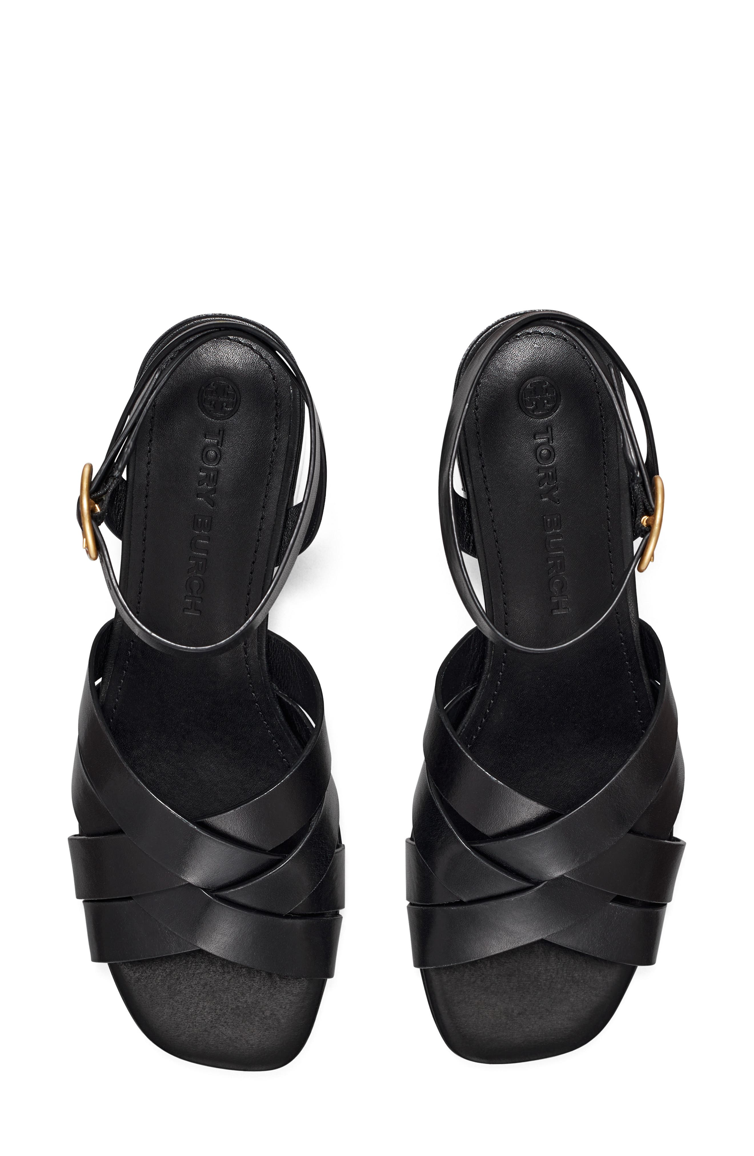 City Heel Ankle Strap Sandal, Alternate, color, PERFECT BLACK