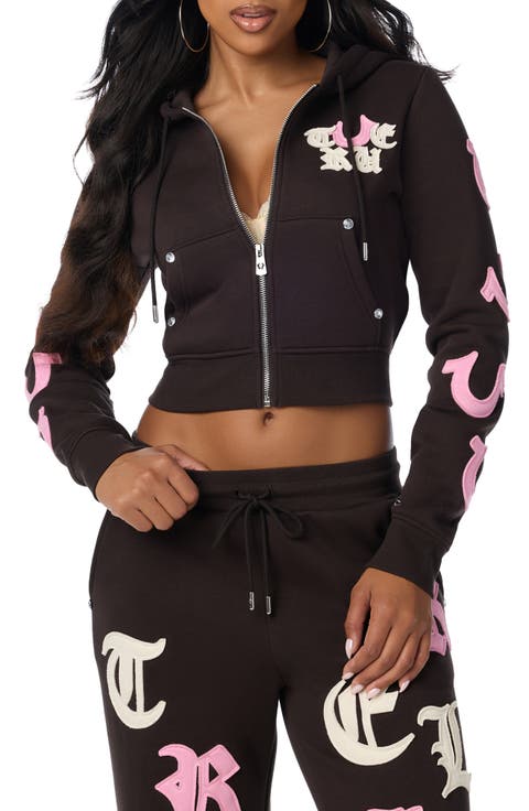 Appliquéd Full Zip Hoodie