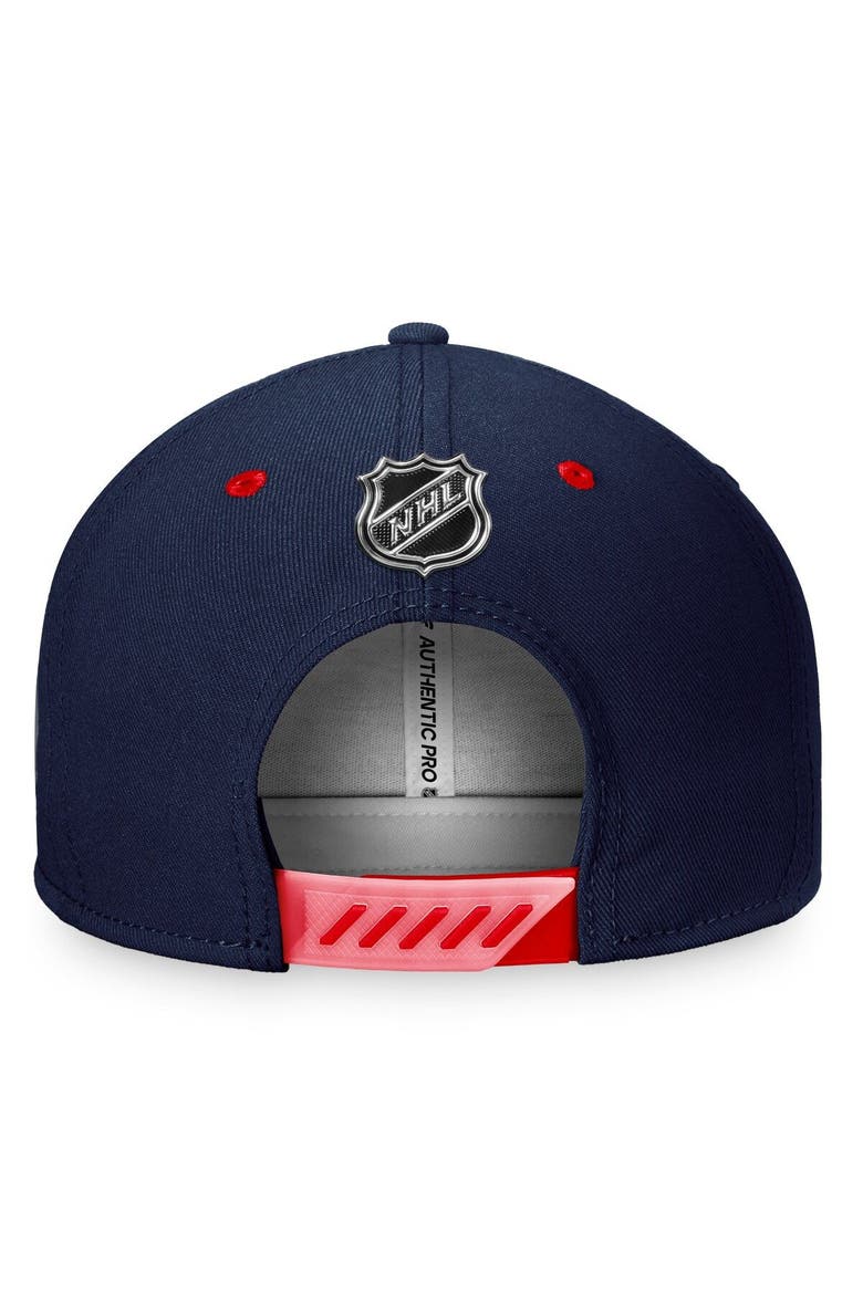 Men's Fanatics Branded Navy/Red Washington Capitals 2022 NHL Draft Authentic Pro Snapback Hat, Alternate, color, Navy