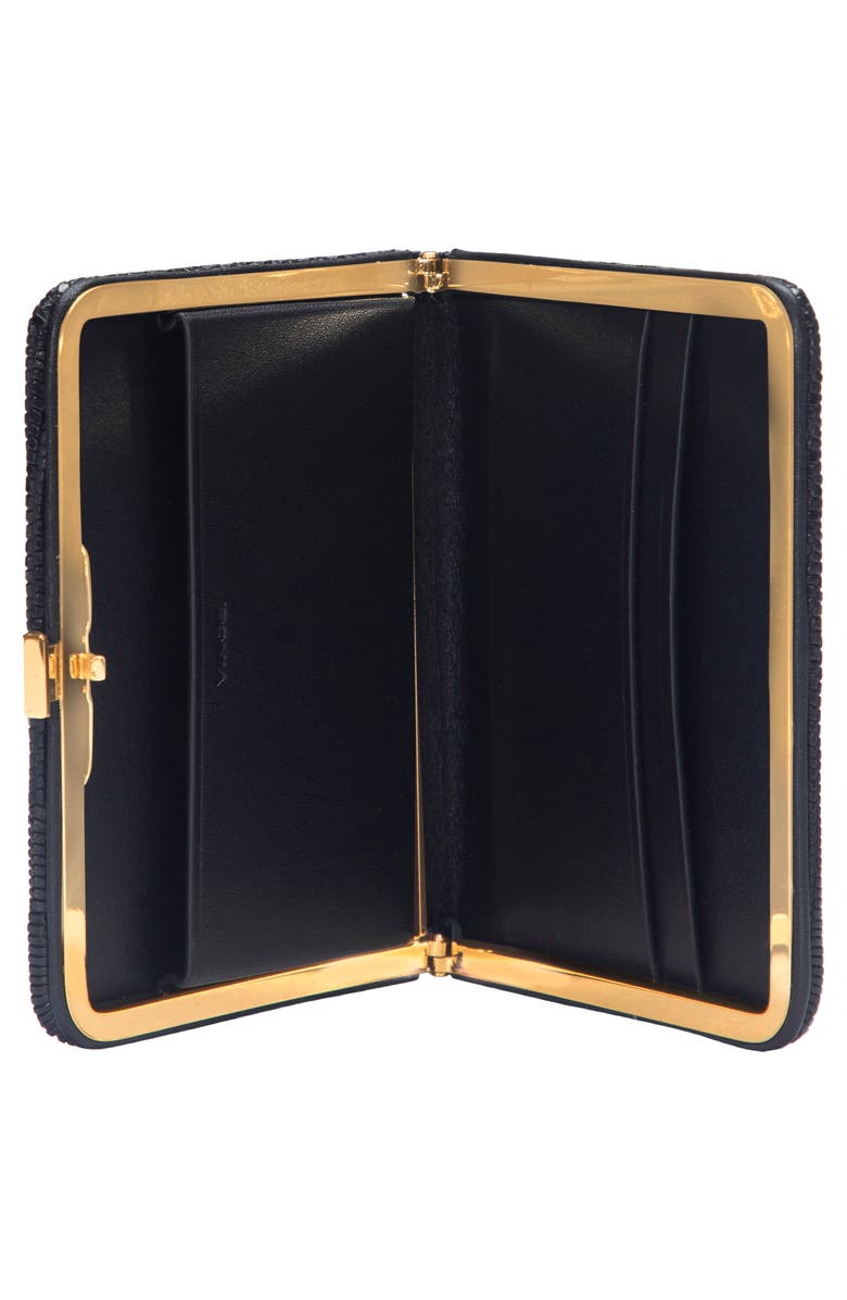 Vince Lizard Embossed Leather Frame Wallet, Alternate, color,