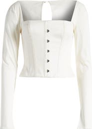 送料無料 通販  Corset Cotton Sleeve Long Rocks Mistress Top Nordstrom | カットソー(長袖/七分)