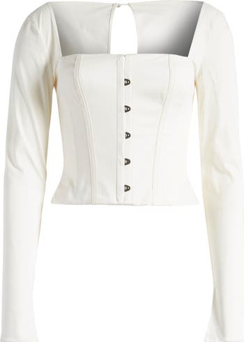 Mistress Rocks Long Sleeve Cotton Corset Top | Nordstrom Mistress Rocks Long Sleeve Cotton Corset Top | Nordstrom