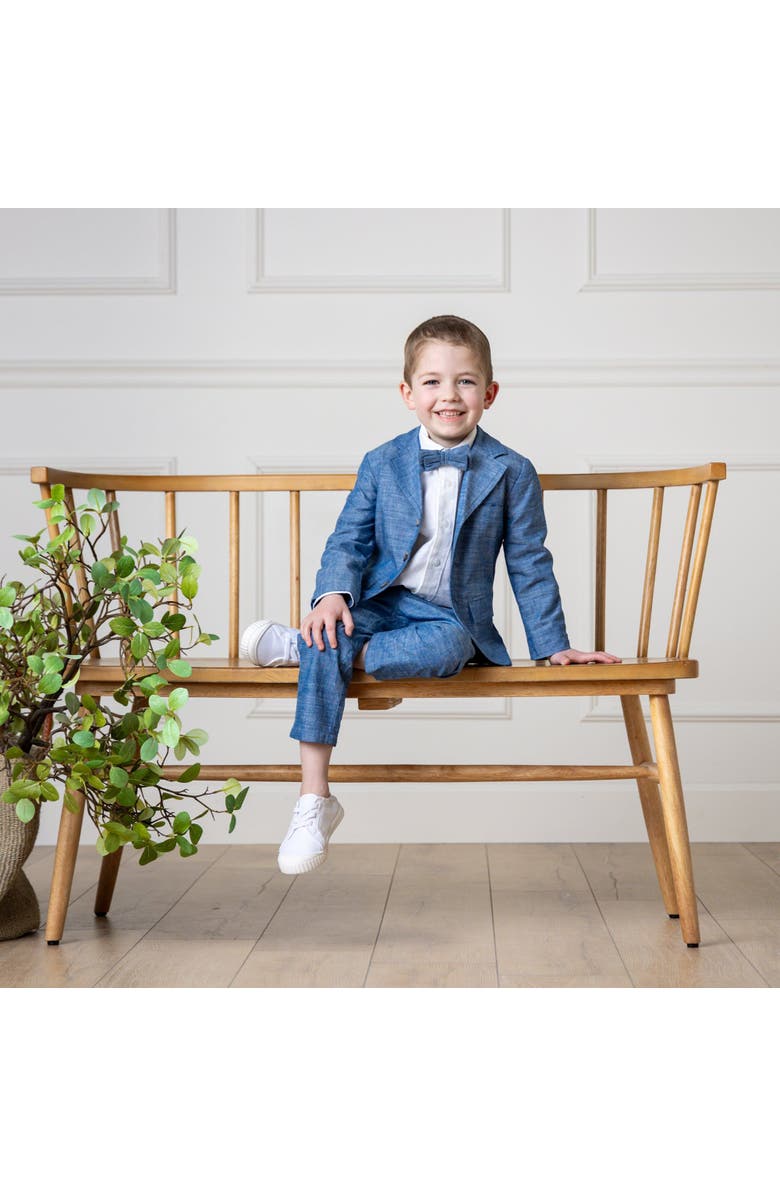Hope & Henry Boys' Organic Chambray Suit Pant, Toddler, Alternate, color,