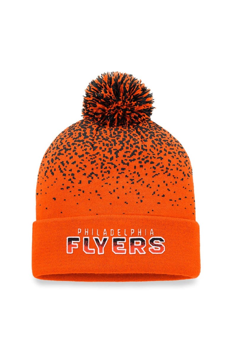 FANATICS Men's Fanatics Branded Orange Philadelphia Flyers Iconic Gradient Cuffed Knit Hat with Pom, Main, color, Orange
