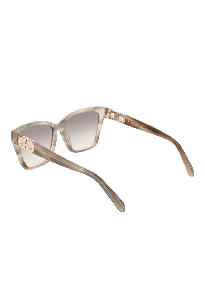 57mm Rectangle Sunglasses, Alternate, color, STRIPED TAUPE BEIGE