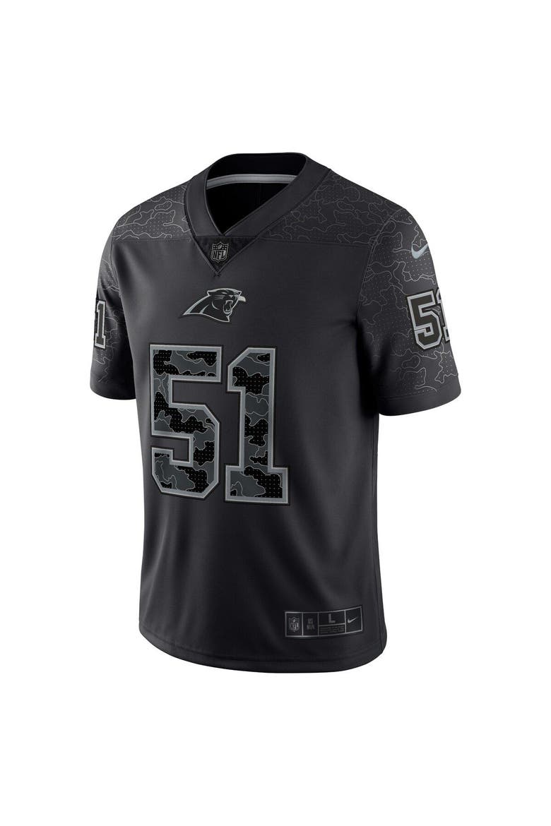 Men's Nike Sam Mills Black Carolina Panthers Retired Player RFLCTV Limited Jersey, Alternate, color, Black