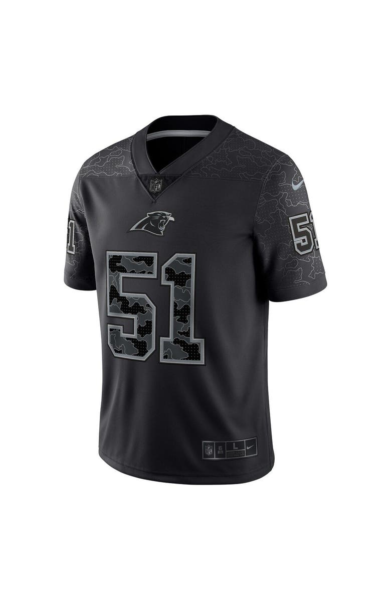 Nike Men's Nike Sam Mills Black Carolina Panthers Retired Player RFLCTV Limited Jersey, Alternate, color, 