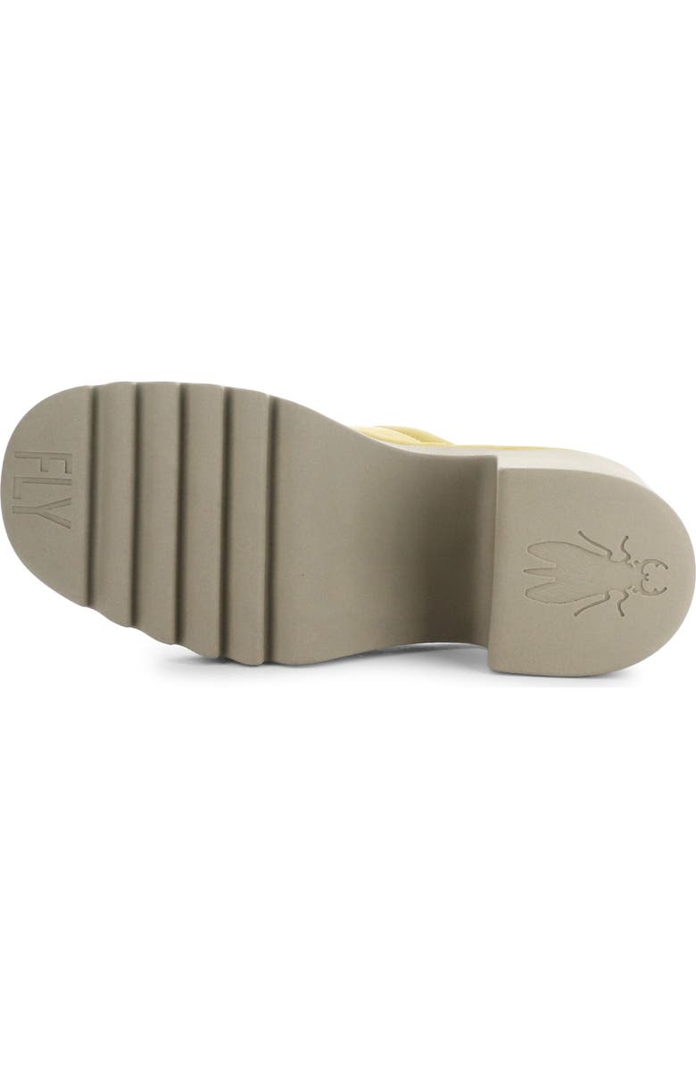 Fly London Mava Block Heel Platform Slide Sandal, Alternate, color, 002 Yellow Ceralin