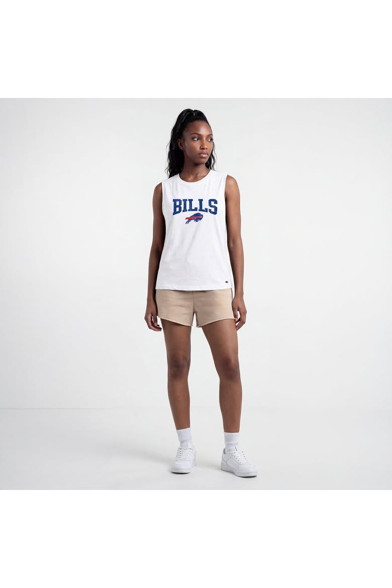 Women's Champion  White Buffalo Bills Muscle Tank Top, Alternate, color, White