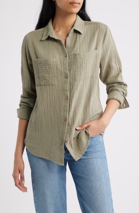 Micaela Cotton Button-Up Shirt