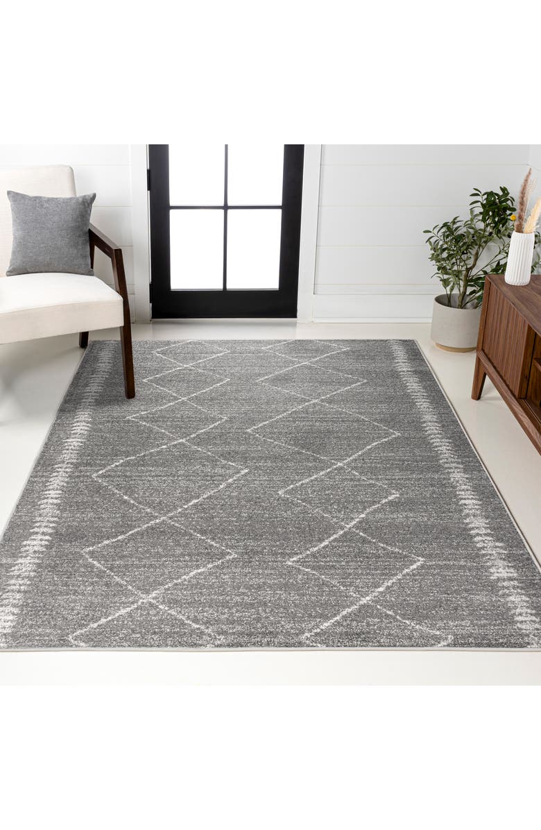 JONATHAN Y Zaina Moroccan Beni Souk Area Rug, Alternate, color, Gray/Cream