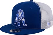 New Era Men's New Era  Royal New England Patriots Core Team 9FIFTY Trucker Snapback Hat