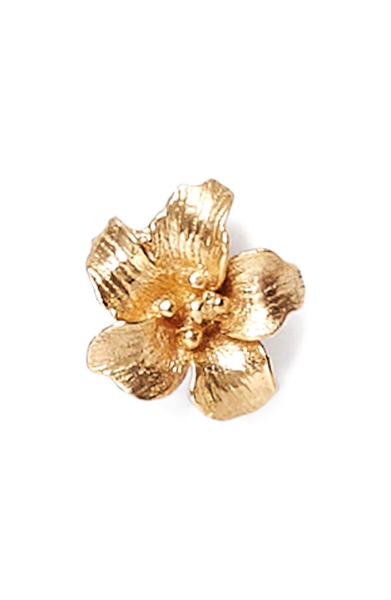 Chan Luu Hibiscus Stud Earrings, Alternate, color, Yellow Gold