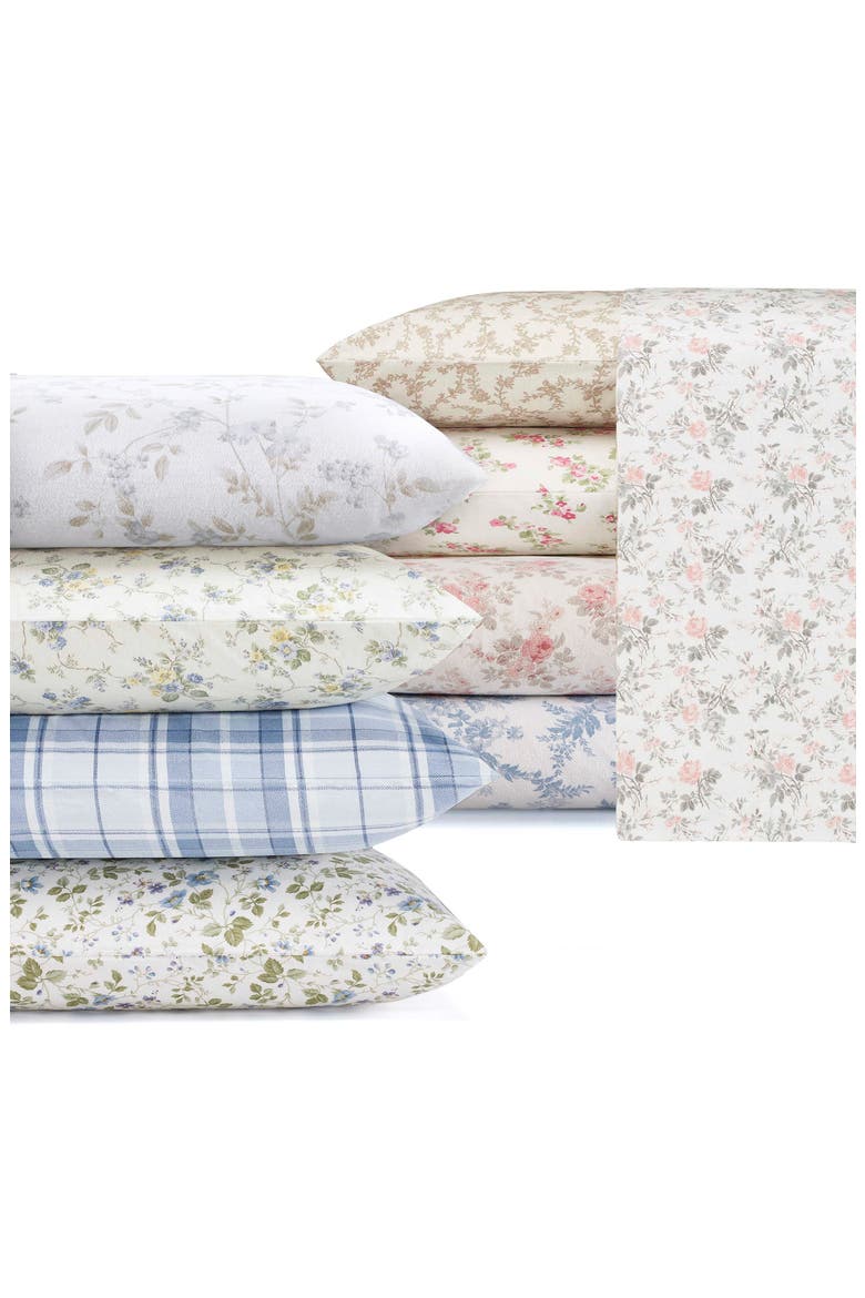 Lisalee Cotton Flannel Sheet Set, Alternate, color, LT-PASTEL PINK