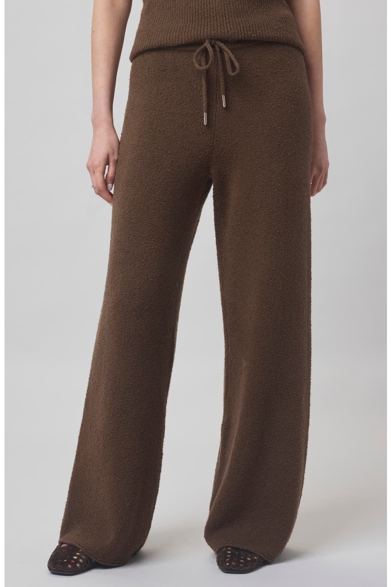 x @cellajaneblog Bouclé Sweat Pants, Main, color, TRUFFLE