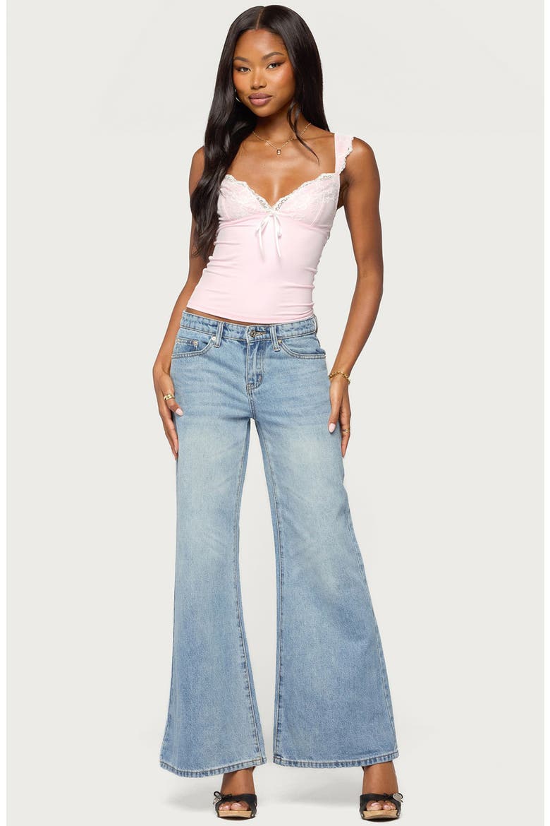 Troya Contrast Lace Tank Top, Alternate, color, PINK-AND-WHITE