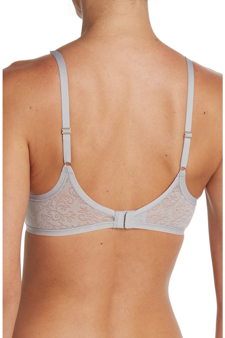 Sheer Jacquard Full Fit Contour Underwire Bra, Alternate, color, LEAD