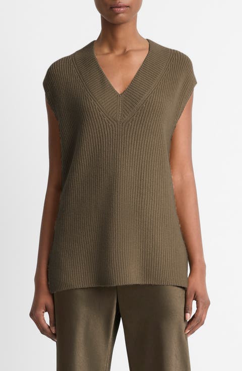 Wool & Cashmere Rib Sweater Vest