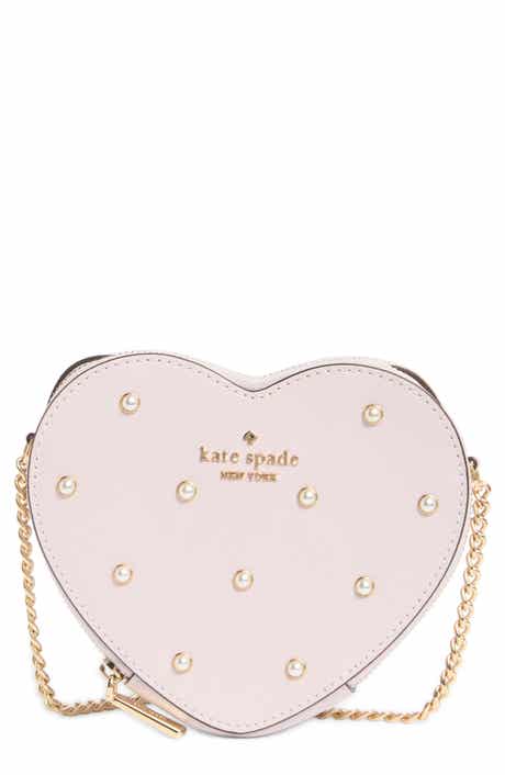 Kate Spade New York other love faux pearl stud leather heart crossbody bag