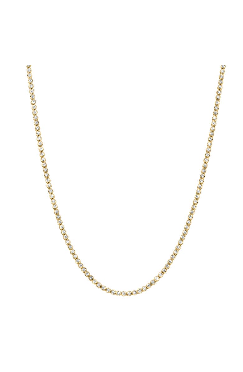 Bliss Diamond 6Ct Round Lab Grown Diamond Tennis Necklace 14k Gold 18" Lab Grown, Alternate, color, 14K Yellow Gold