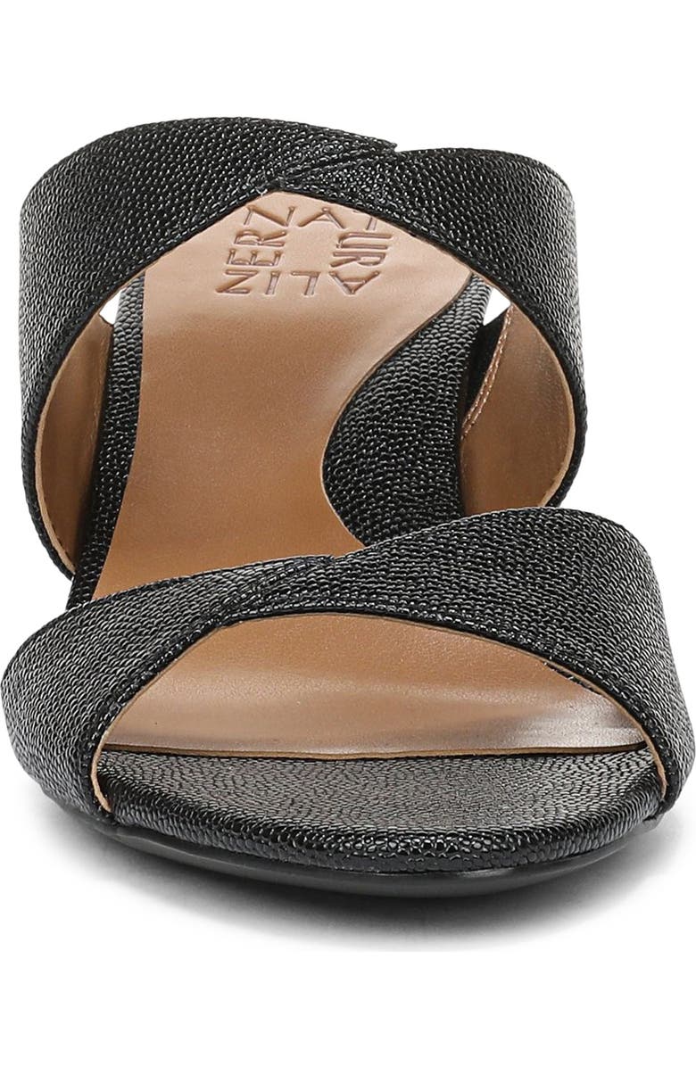 Naturalizer Nessa Slide Sandal, Alternate, color, Black Pebble Faux Leather