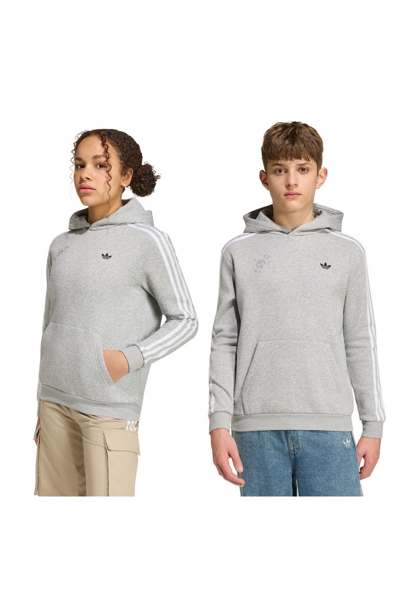 Kids' Graphic Hoodie, Alternate, color, MEDIUM GREY HEATHER/ WHITE